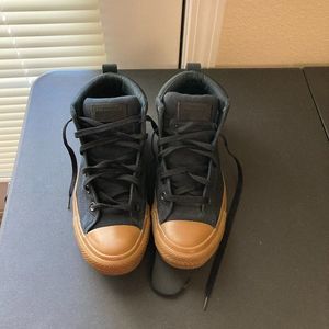 Converse All Star Chuck Taylor Black Dark Honey Size 8 Mens 10 Womens Mid Top